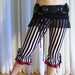 Underbust stretch vest - YOUR SIZE - 1/2" black and white stripes