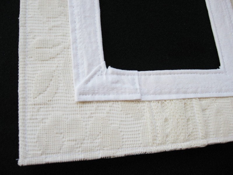White Cream Lace Mat, unframed 8x10 for 4x6 print - many available