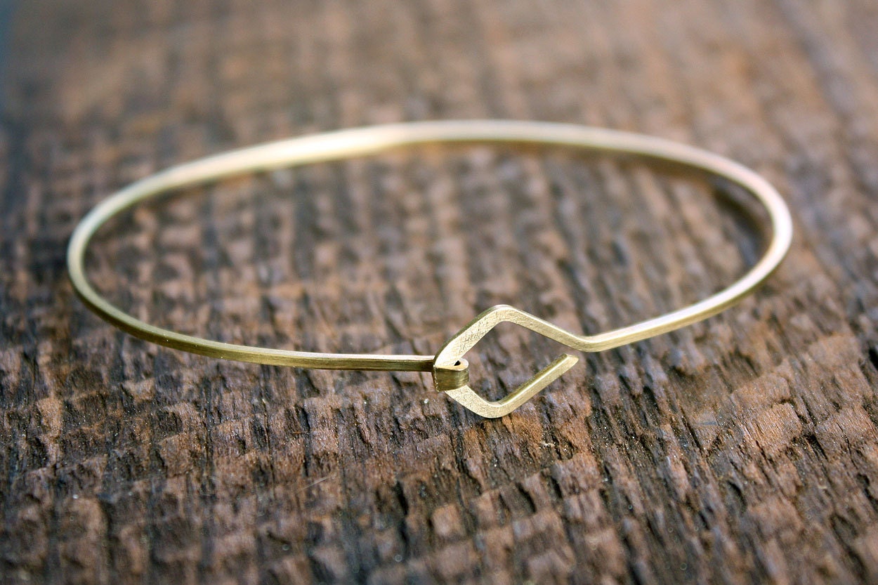 Minimalist  Hook and Eye Vintage Stacking Bracelet