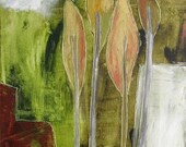 going green diptych / original paintings on canvas