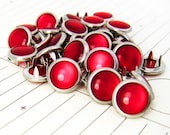 48 Red Cowgirl Snaps Pearl Prong Western Snaps