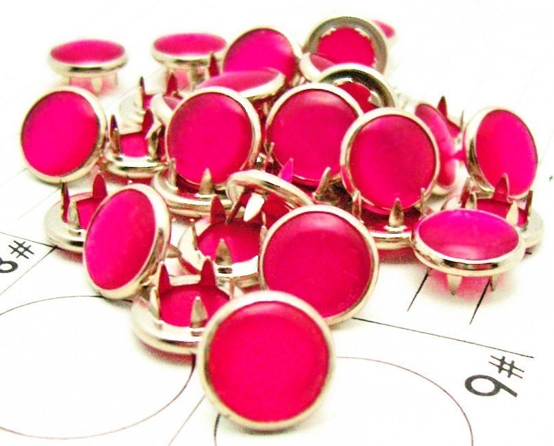 48 Hot Pink Cowgirl Snaps Pearl Prong Western Snaps