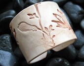 Magnolia Ivory Cream White Cuff Bracelet, Handmade Jewelry by theshagbag on Etsy