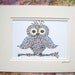 Hand Drawn Word Art Owl Illustration, Colorful Owl Art Typography Art Print, Owl Calligram, Nature Art Gift Under 20