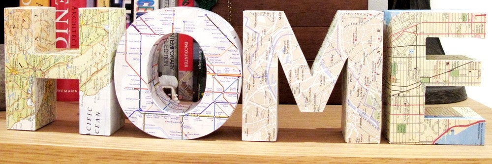 Find your way HOME - customized one-of-a-kind paper sculpture
