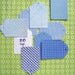 Blue paper Tags (set of 20)