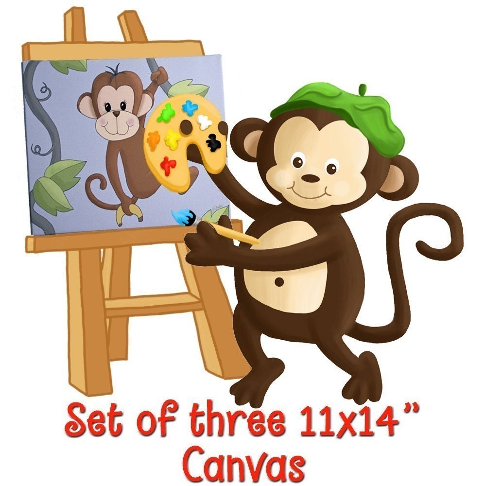 Choose Any Three 11x14 Art Prints on Stretched CANVAS