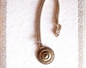 circle of life - vintage brass drawer pull necklace