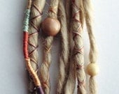 10 Custom Dreads Hair Wraps & Beads Bohemian Hippie Dreadlocks Blonde Tribal Falls Synthetic Boho Colored Extensions Hair Accessories - PurpleFinchStore
