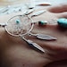 Bohemian Dreamcatcher Slave Bracelet Boho Hippie Stone Tribal Gypsy Silver Turquoise Twilight Dream Catcher Native American Inspired