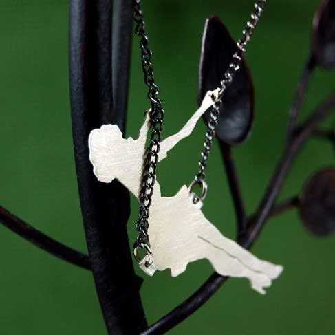 Sterling Silver Swinging Pinup Girl by Markhed