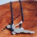 Sterling Silver Swinging Pinup Girl Necklace
