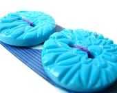 Teal Blue handmade buttons