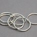 Stackable rings - hammered organic ring set of 7 mix metal rings