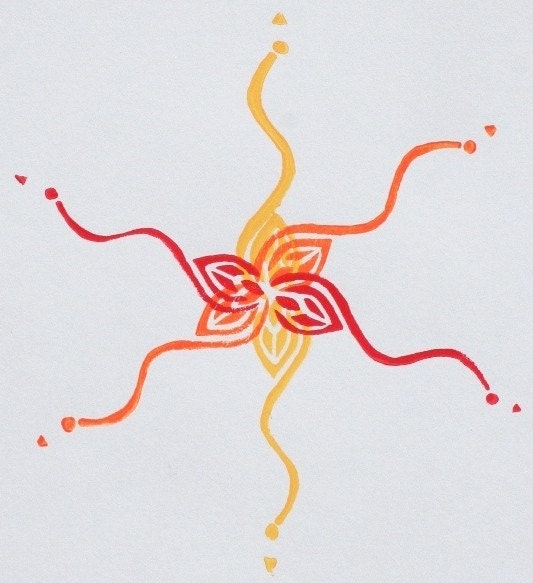 Block print (Autumn star)