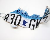 Minnesota Walleye Fish - Recycled License Plate Art - Cabin - Family Room - Guy Gift - Fathers Day