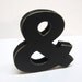Wood Ampersand Sign - 5 Inch Shelf Sitter Style - Painted Black - Distressed - Typography - Wedding Decor