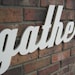 Off White Gather Sign - Wood Wall Decor - Family Room - Kitchen - 28 X 12