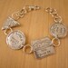 Fine Silver Parisian Postage Stamp Chain Bracelet - Free Shipping to USA