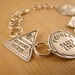 Fine Silver Parisian Postage Stamp Chain Bracelet - Free Shipping to USA