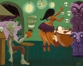 Zombie at the Cafe Bardo - 8x10 Art Print