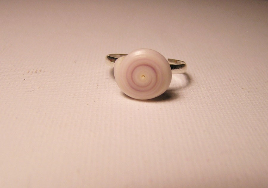 Purple Puka Shell Ring