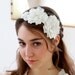 Lace headband - bridal headband, wedding hair, flower halo