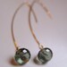 Teal Aquamarine Earrings 14k gold