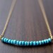 Turquoise Rondelle Necklace 14k Gold