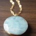 Blue Aquamarine Gold Necklace - limited edition