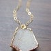 Vanilla druzy necklace in 14k Gold