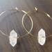 Herkimer Diamond Gold Hoop Earrings
