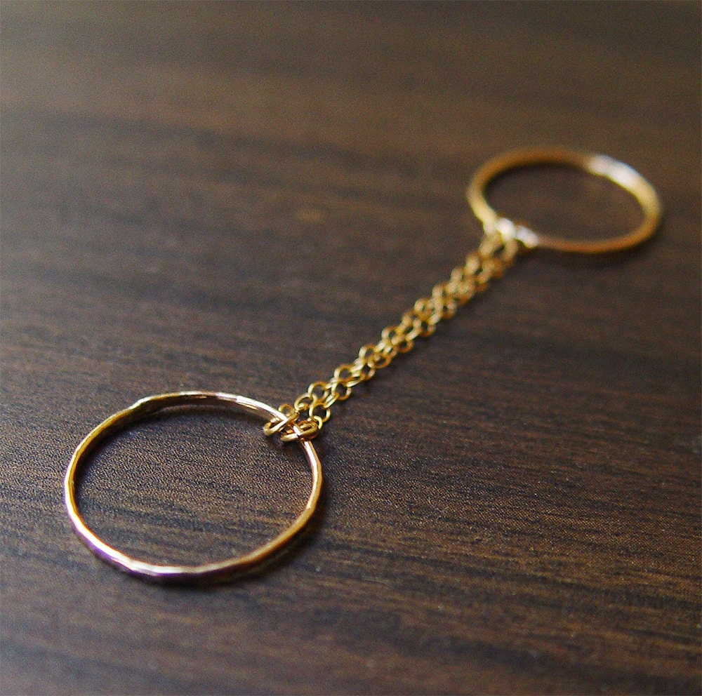 Gold Chain Double Ring