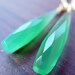 Green Onyx Long Teardrop Earrings