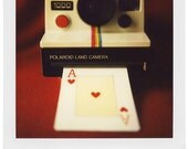 Polaroid camera print - 4x5 - visual poetry - hand signed