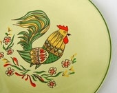 Vintage Rooster Platter Bonnie Green Taylor Smith & Taylor