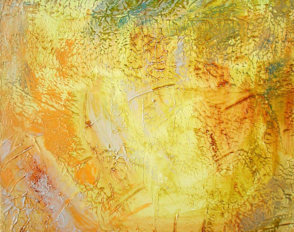 Original Abstract Landscape Minimalist Textured Painting "Stormy" 16x20 Canvas LindaSuzStudios