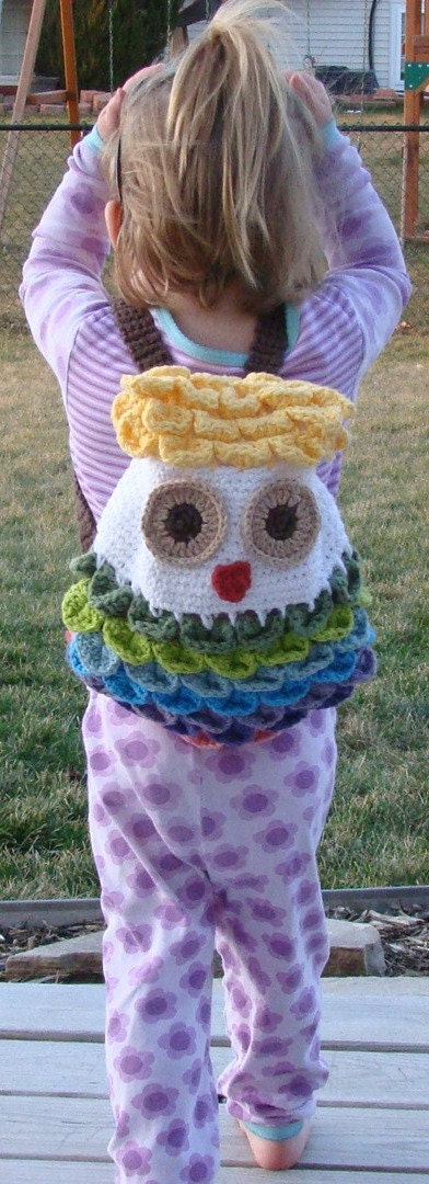 Crochet PDF PATTERN Owl Backpack OR Satchel Option