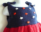 Knit Toddler Cotton Sun Dress     READY TO SHIP        Size 12 to 24 mos