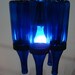 Cobalt Blue Bottle Chandelier