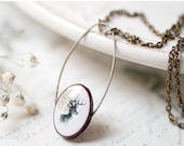 Deer necklace - Holiday jewelry (N010)