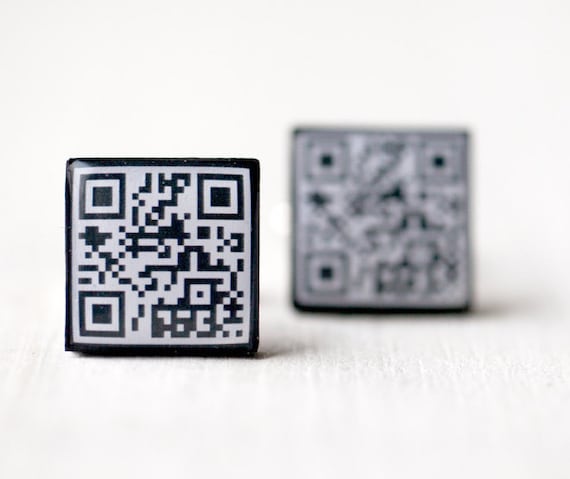 Personalized QR code cufflinks - Geek cufflinks (C019)