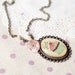 Pink Cupcake necklace (N021)