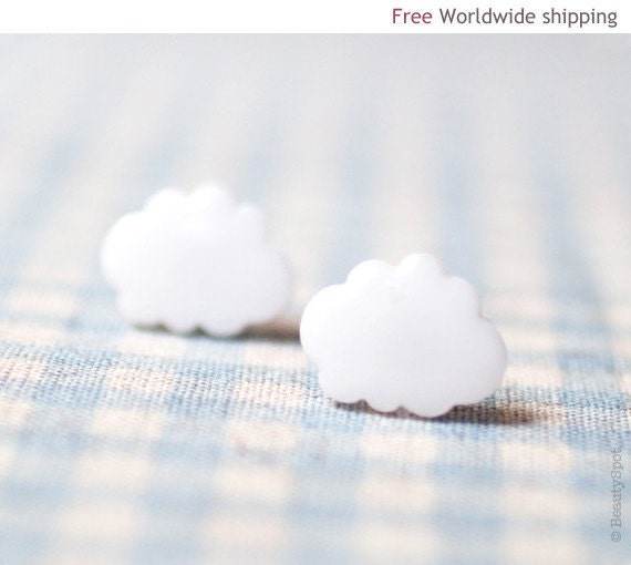 White Cloud earrings (E046)