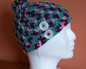 Colorful funky crochet hat - Child/Teen