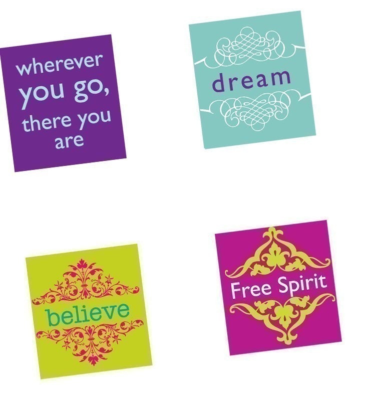 Quotes and Sayings- Funky Pallette -Scrabble Size Pendant Images -BUY 2 GET 1 FREE
