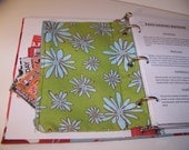 Pencil Case for your 3 ring binder ..... 6 x 8 Zipper Pocket  .... Flower Breeze