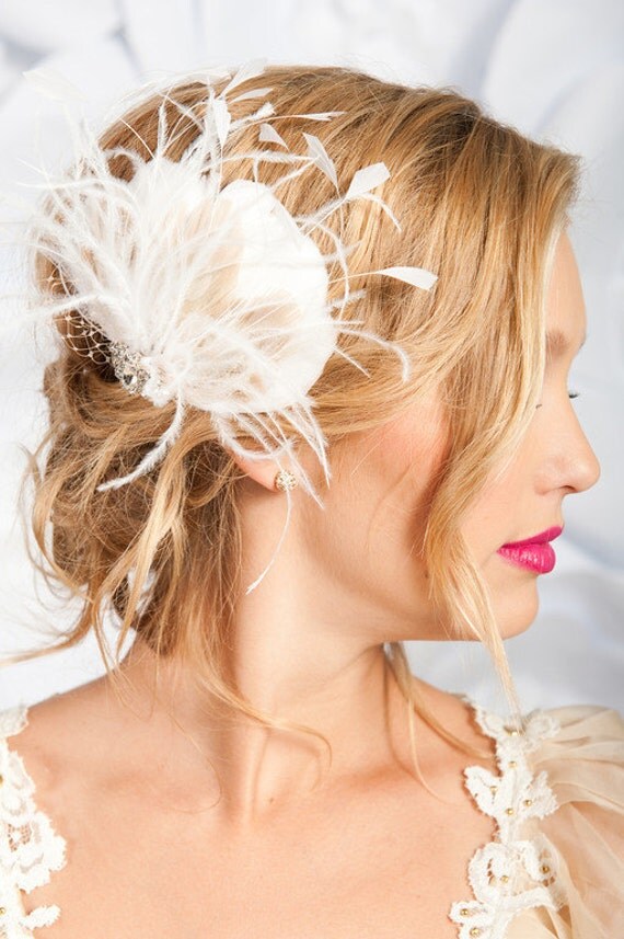Peacock feather fascinator - Luma