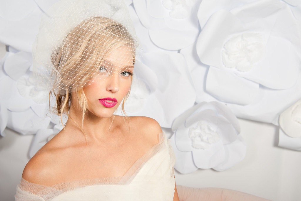 Double layered birdcage veil 11 inch - Ready to ship