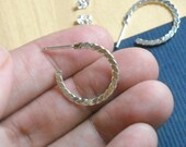 Sterling Twist Hoop Earrings- Free Shipping